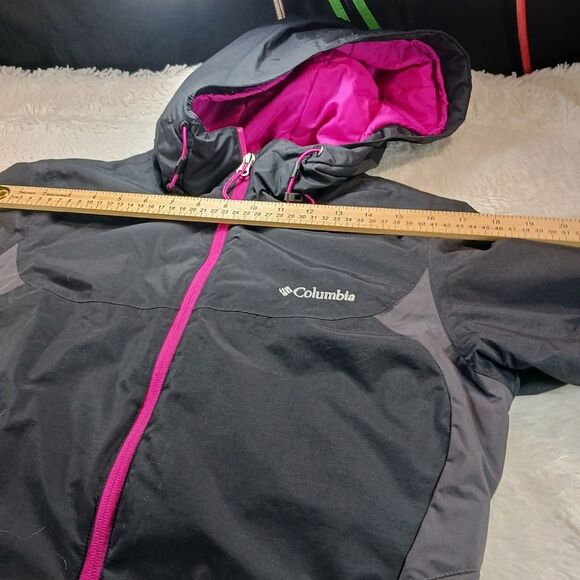 Columbia Thermal Coil Hooded Jacket Women Small. Black/ Pink. Full Zippers..... - Picture 10 of 15